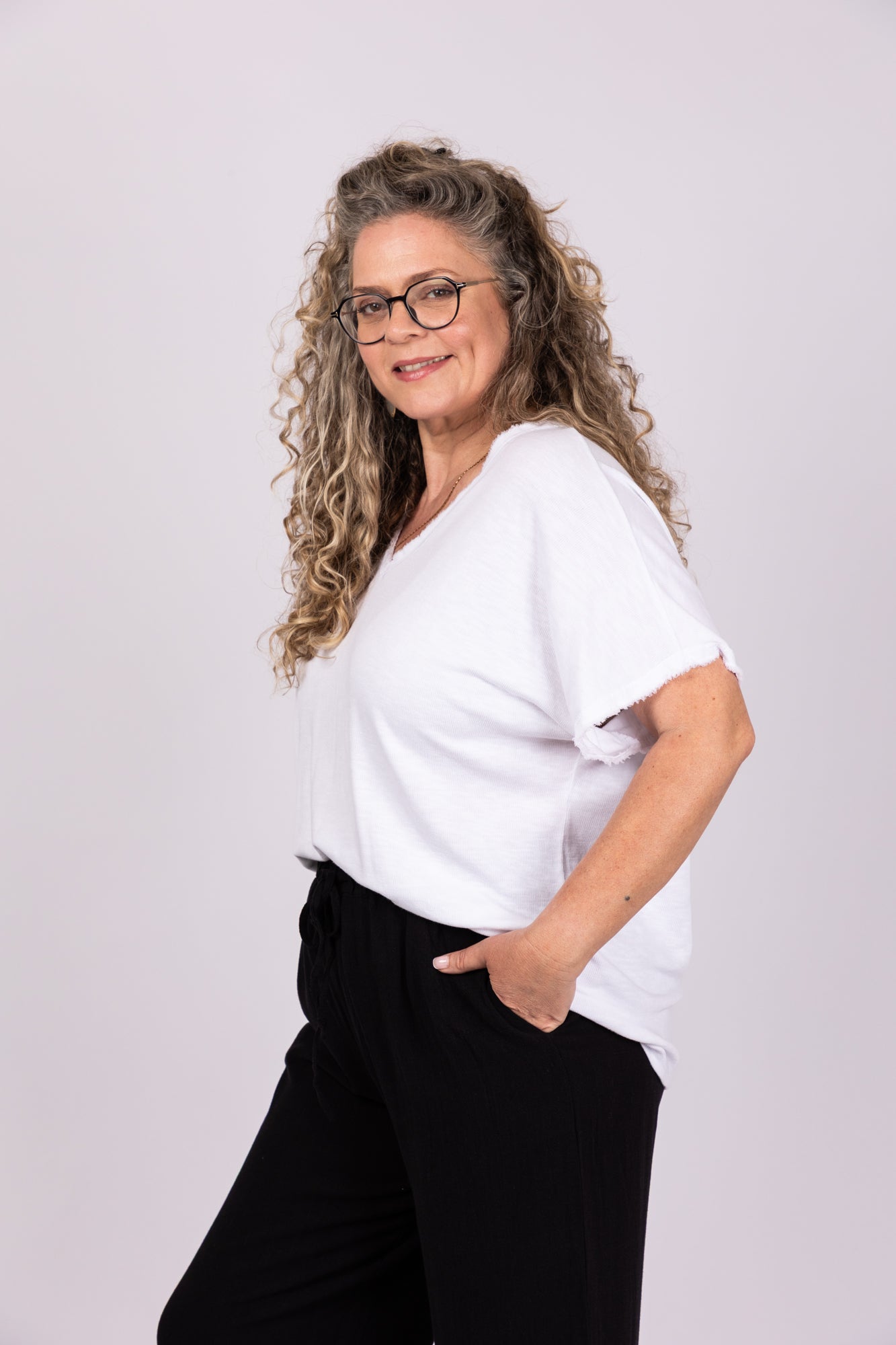טי שירט אוברסייז לבנה