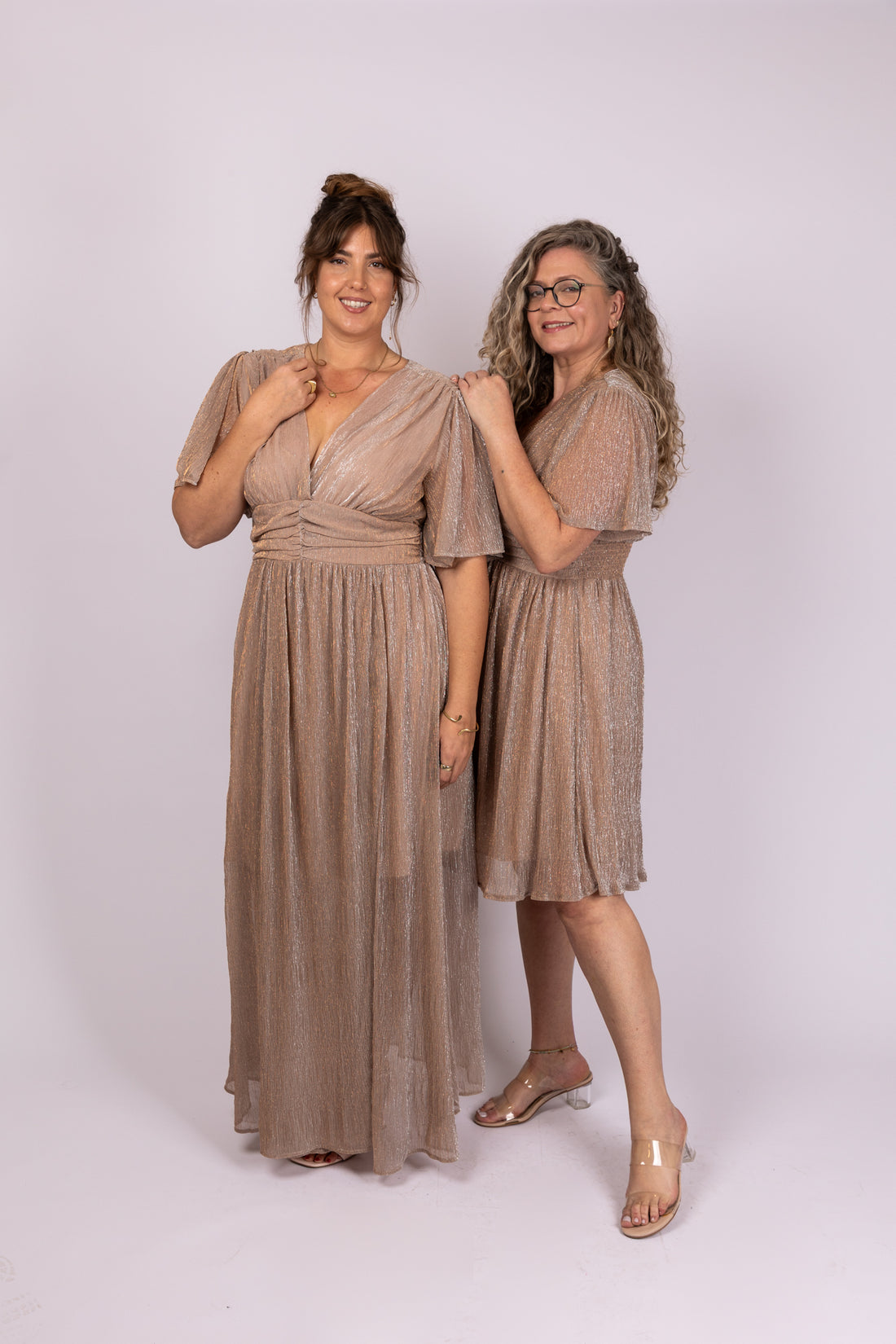 שמלת ערב מקסי מוזהבת