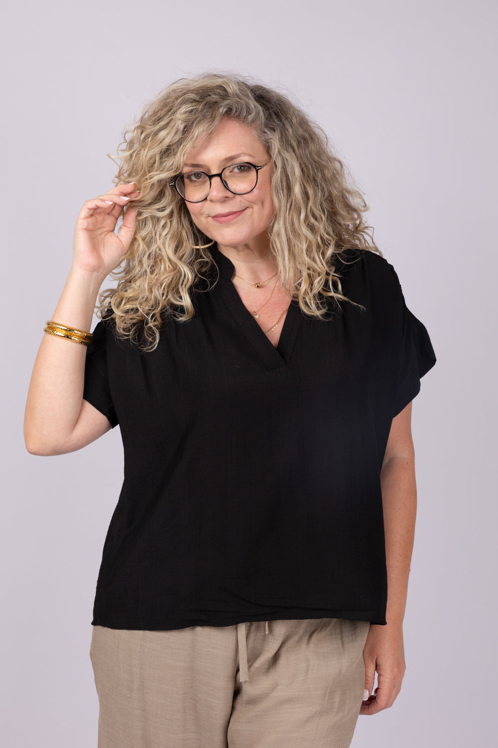 חולצת אריג אוברסייז