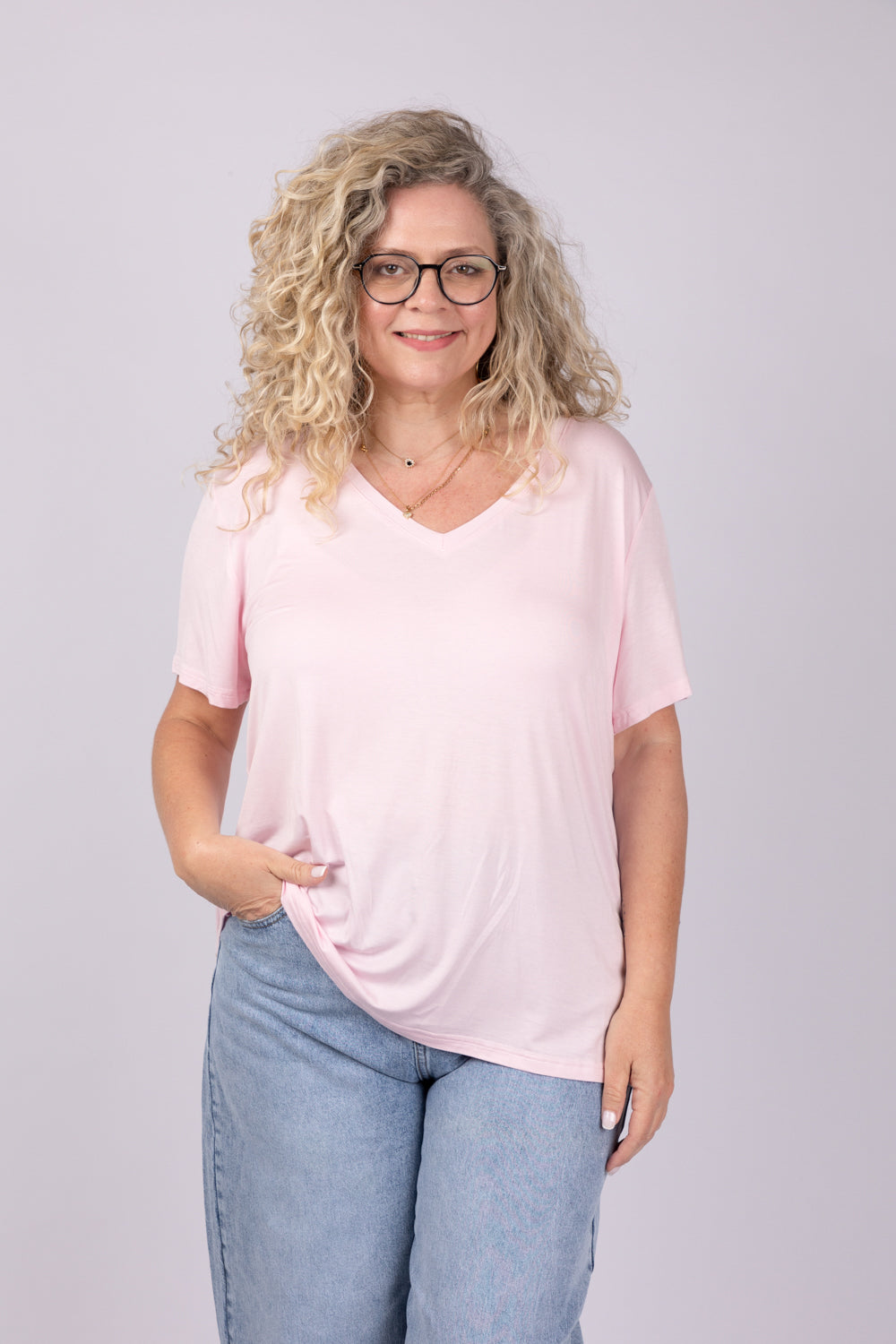 טי שירט ורודה